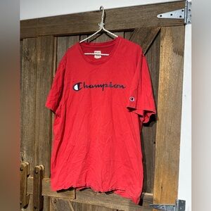 Champion T-Shirt. Red. Men's Size: XL